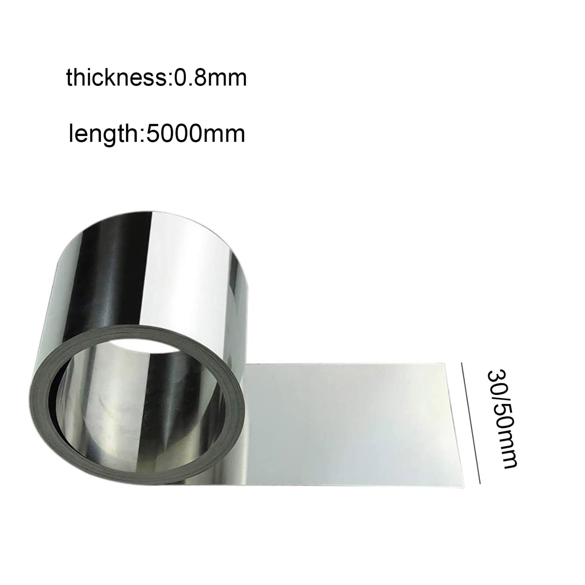 Rotolo di lamina in acciaio inossidabile, lastra di lamina metallica, rotolo di lamina di alluminio sottile, adatto for lavori fai da te, utensili da cucina, spessori for stampi/argento / 1,5x15x5000