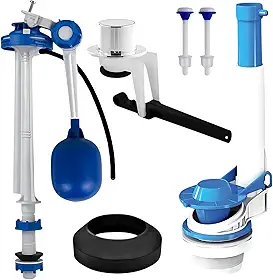 KIT COMPLETO P/CAIXA ACOPLADA UNIVERSAL ACIONAMENTO SUPERIOR CROMADO C/10