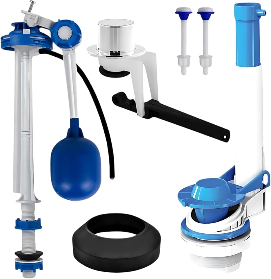 KIT COMPLETO P/CAIXA ACOPLADA UNIVERSAL ACIONAMENTO SUPERIOR CROMADO C/10