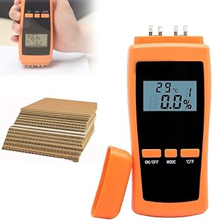 Handheld Paper Carton Moisture Detector,Paper Moisture Meter Tester, Digital Dampness Sensor Detector, 0.5 Second Fast Measurement for Ordinary Writing Paper, Corrugated Box, New Paper