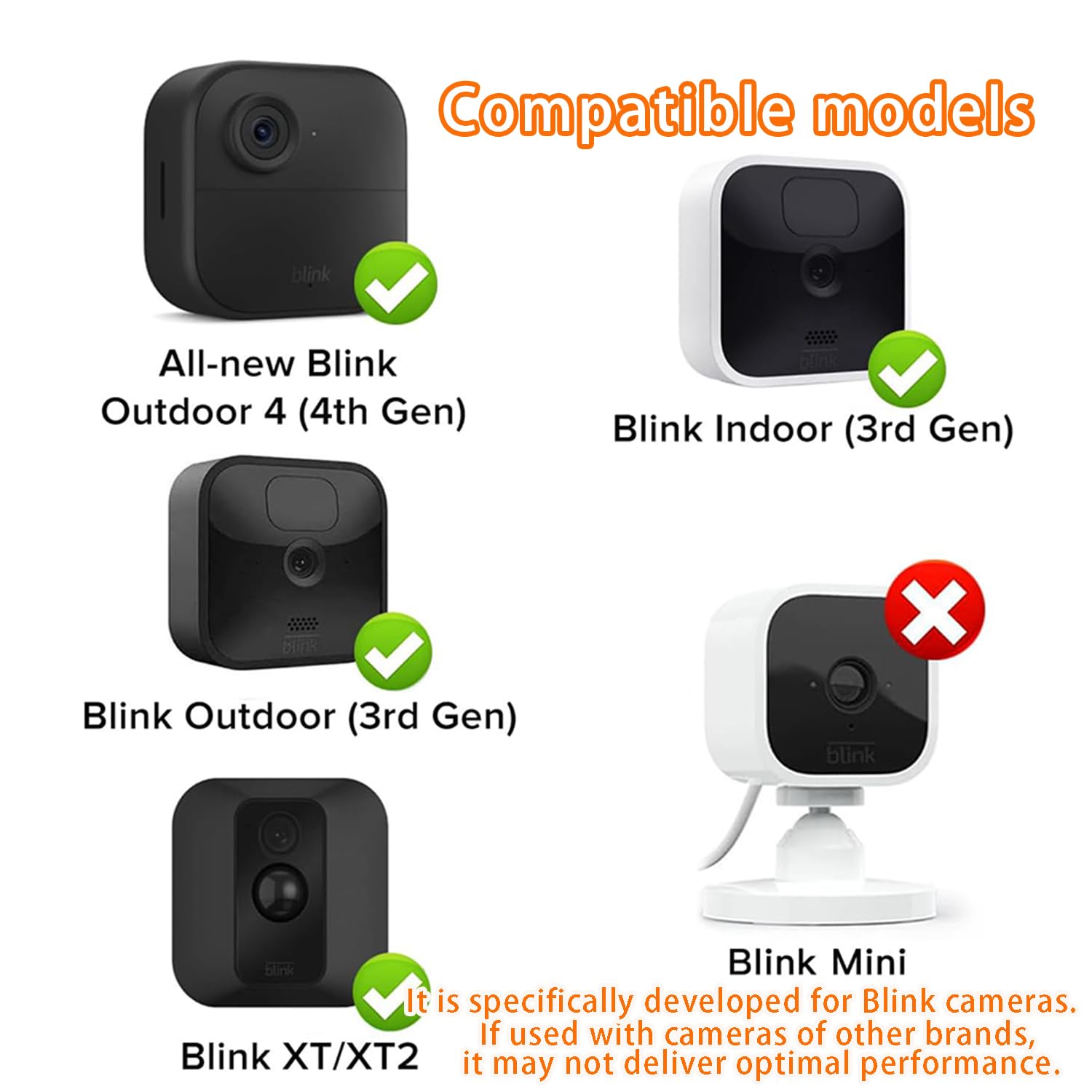 Panneau solaire 6w avec batterie rechargeable 5200mAh intégrée,IP66,câble de 13,2 pieds,compatible avec les caméras Blink XT,Blink XT2&Blink new Outdoor/Outdoor (3rd Gen)/Blink Outdoor 4 (4th Gen）