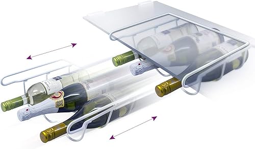 Miniatura 5 de Sorbus® Estante de vino para nevera: estante para botellas de refrigerador con capacidad para 3 botellas de tu vino o bebida favorita, soporte