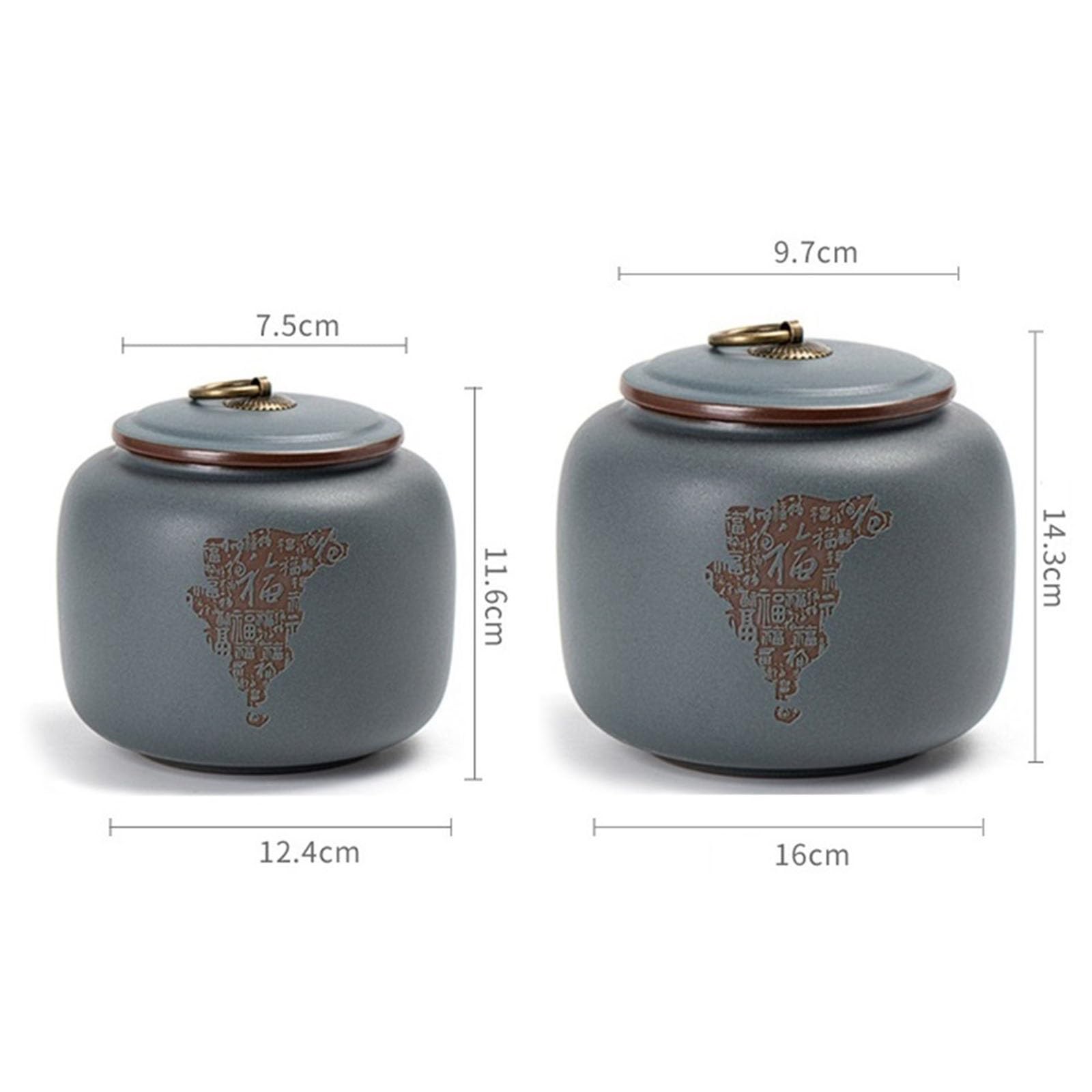 Kanister für Tee, Kaffee und Zucker Teekanister-Vorratsdose for Kaffee, Tee, Zucker, Süßigkeiten(Grigio,Klein)