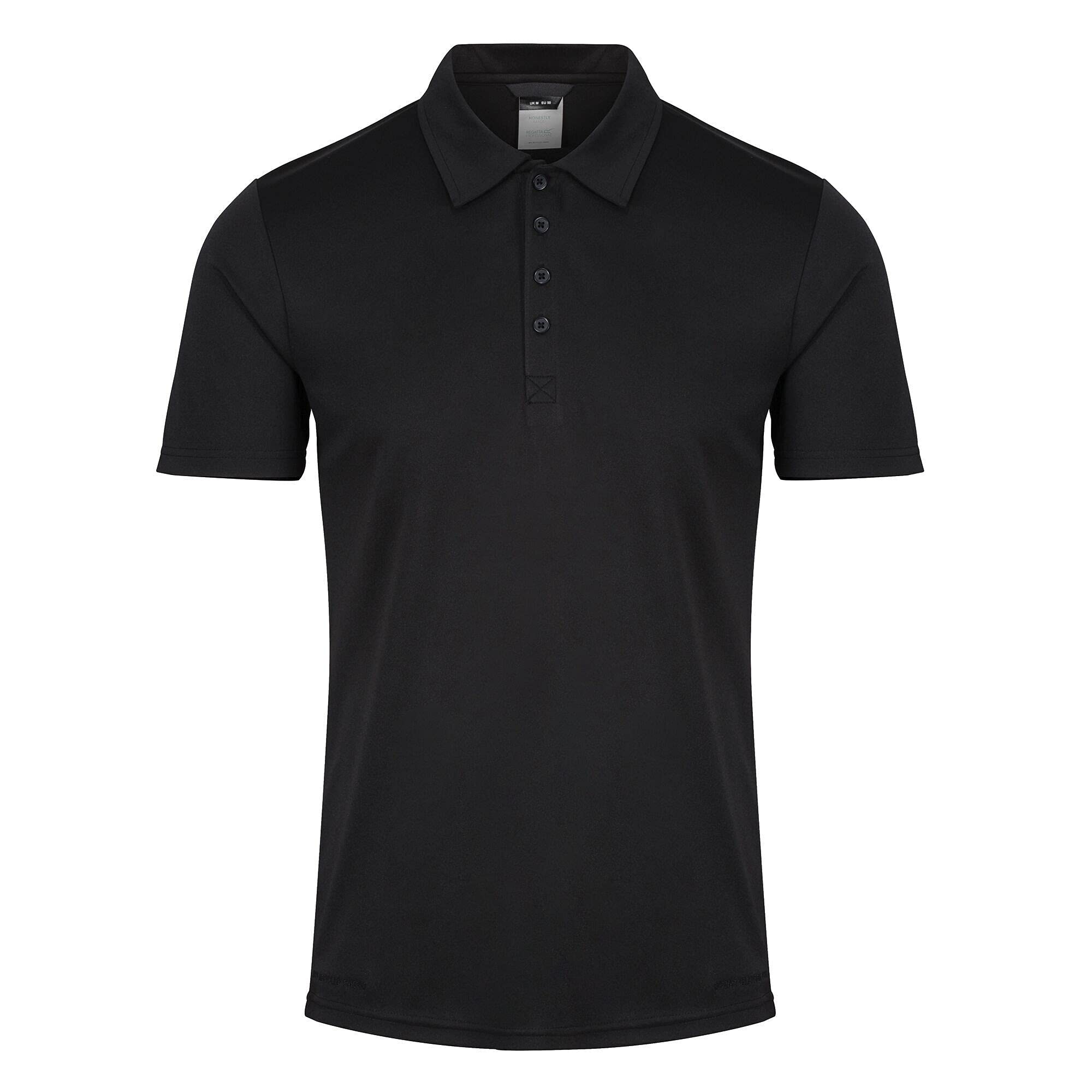 Regatta Professional Mens Honestly Made Recycled Polo Shirt Black