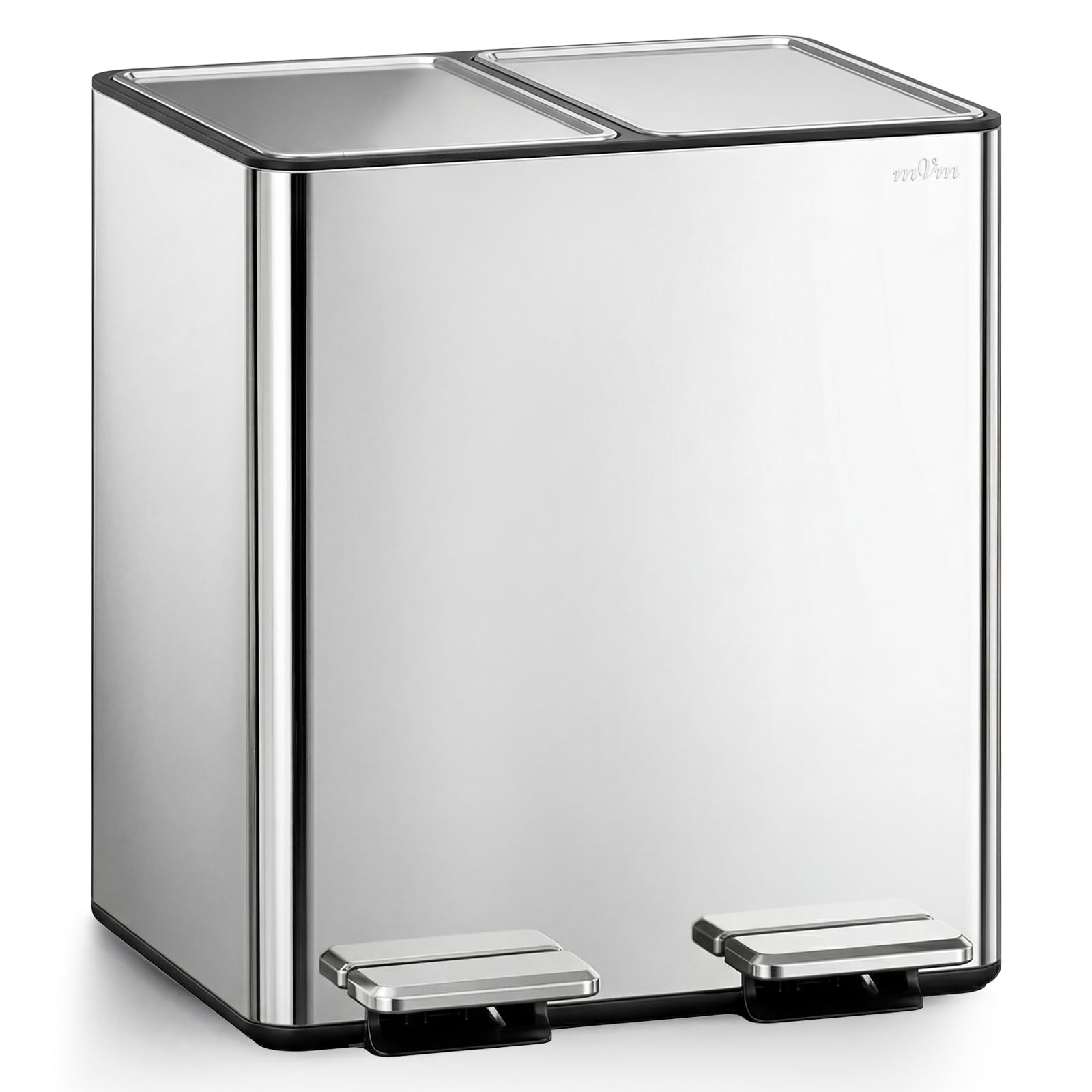 Amazon｜mVm ゴミ箱 30L 横型2分別 2×15L ダストボックス ペダル式 蓋