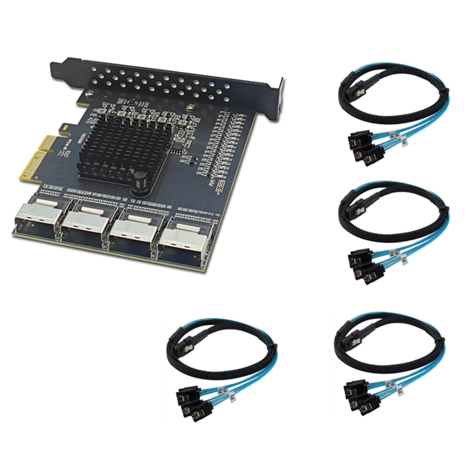Adaptateur 4 ports PCIExpress USB3.0 Hubs Vitesse rapide 5 Gbit/s Transfert de données Cartes mères Carte d'extension PCIe