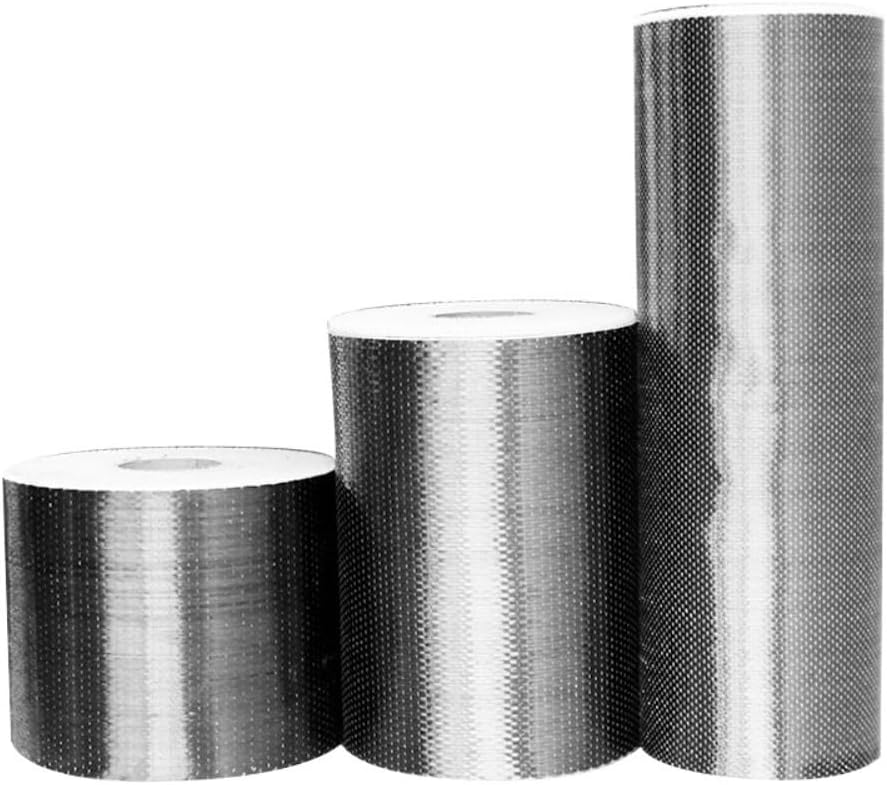 Pinewell UD Uni-Directional Cloth 300gsm, 12inch Carbon Fiber 12k Fabric Tap High Strength Repair Material T700 for Building 1pc(30cm x 2.5m)
