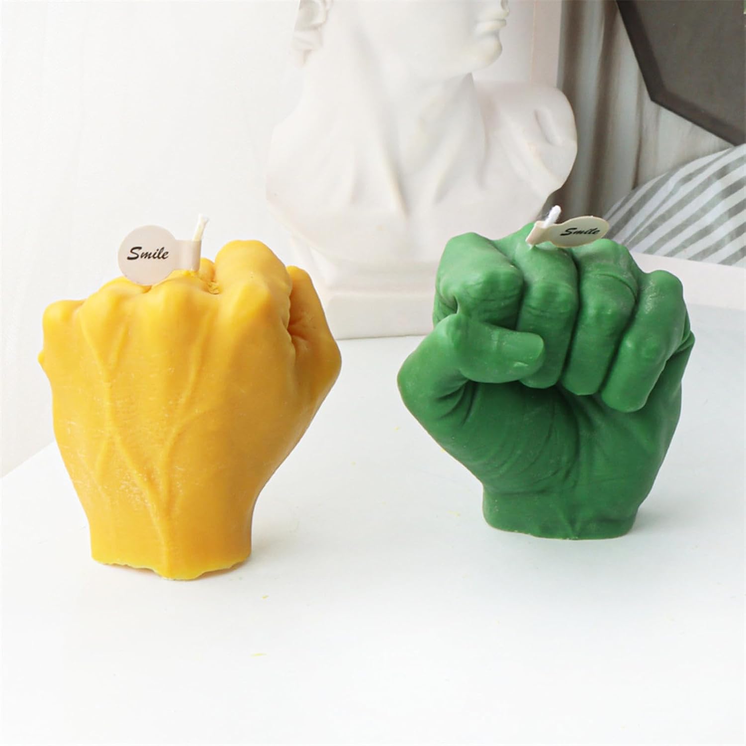 3D Fist Candle Mold Hand Fist Shape Silicone Mold for Fondant, Soy Wax Candle, Soap, Plaster, Epoxy Resin, Polymer Clay, DIY Crafts (Fist)