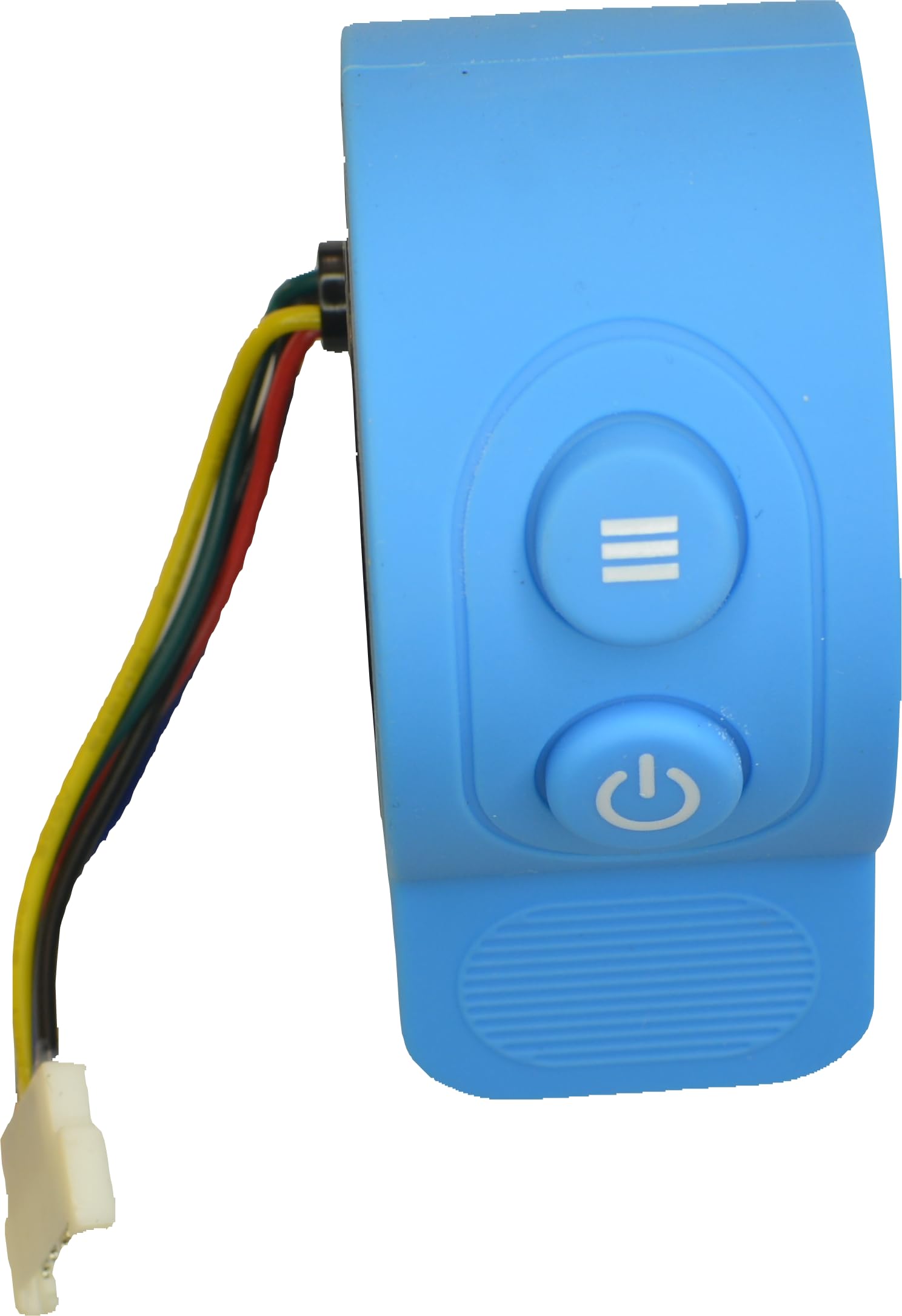 Acelerador de 5 Pines para Patinete Eléctrico, 2 Botones, Compatible con Cecotec, Azul, Cable Multicolor