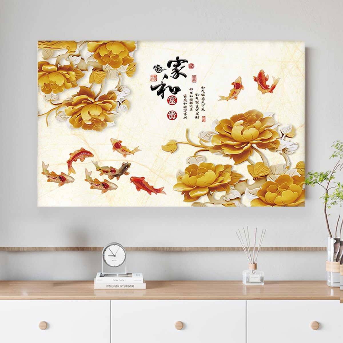 Indoor Elastic TV Dust Cover,Monitor Dust Cover For Televisions Computer Dustproof TV Screen Protector For LCD LED, Colorful Painting Decorative Cloth(Size:76-85IN(W161-190cmH95-115cm),Color:A)