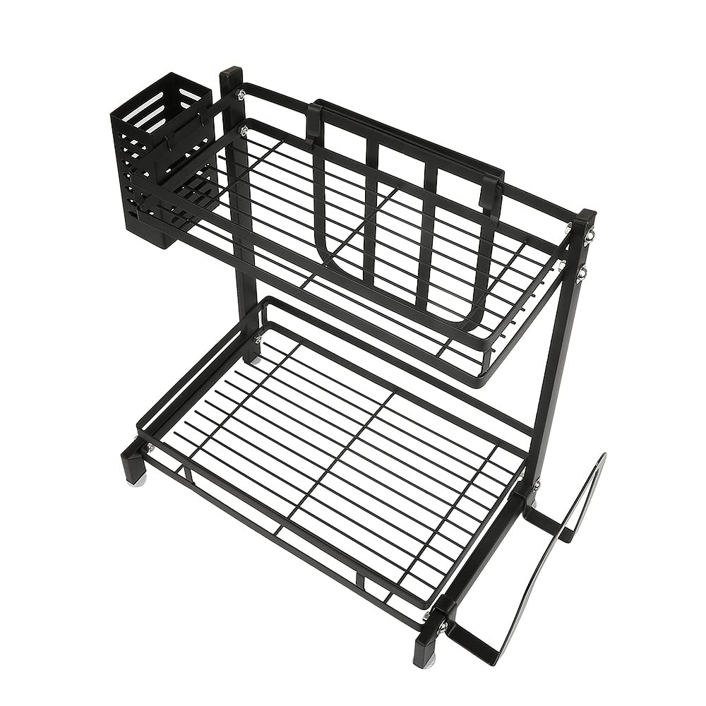 Famanu - Set van 2 keukenorganizer voor onder de gootsteen, schuiflade, uittrekbare