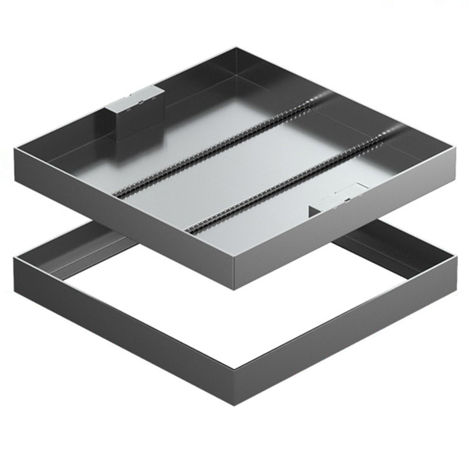 Couvercle de Regard en Acier Inoxydable 30x30 cm pour Fosse Septique Encastrée