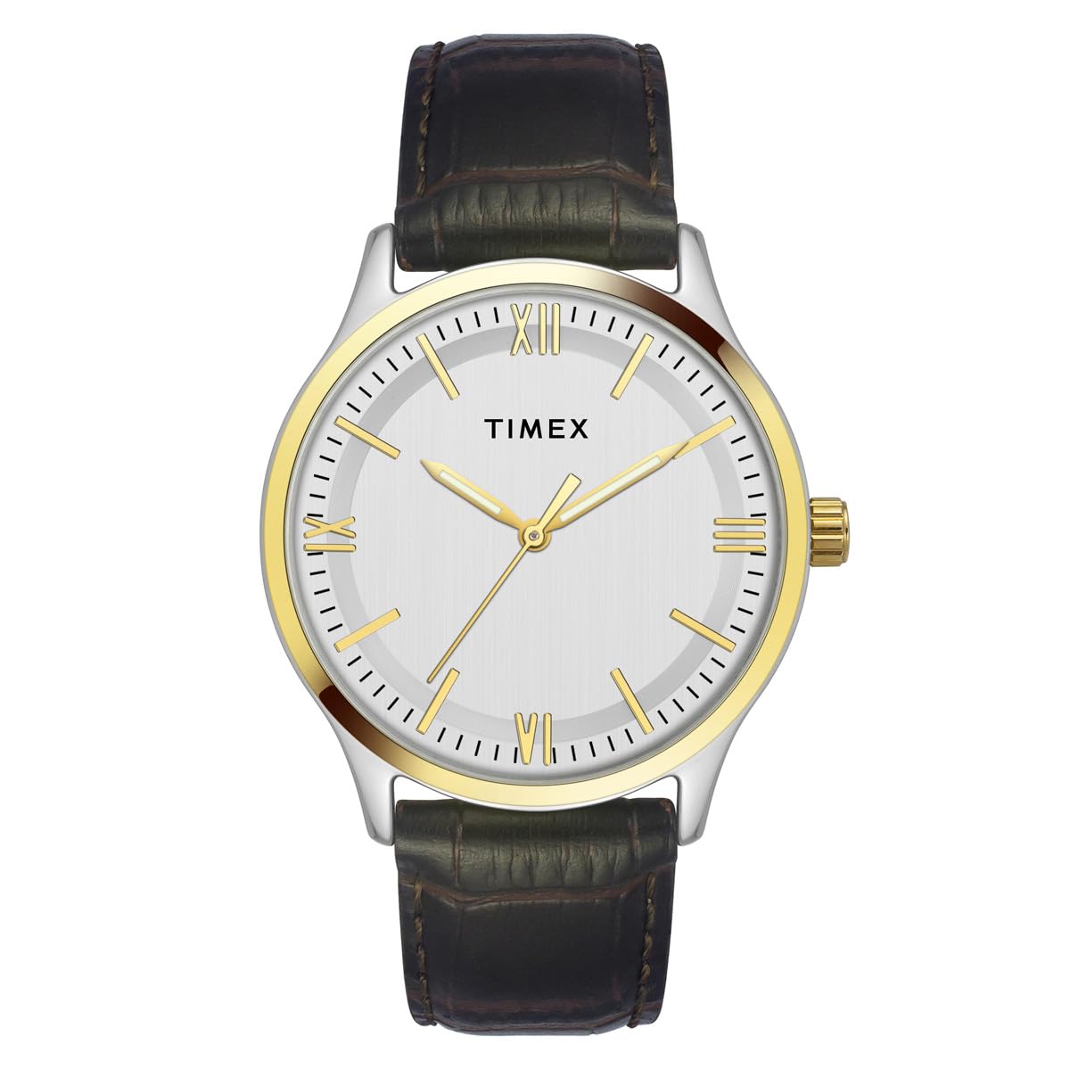 TIMEX Men Silver Round Analog Brass Dial Watch- TW0TG6522 (B0CJYB3B6J) Amazon Price History, Amazon Price Tracker