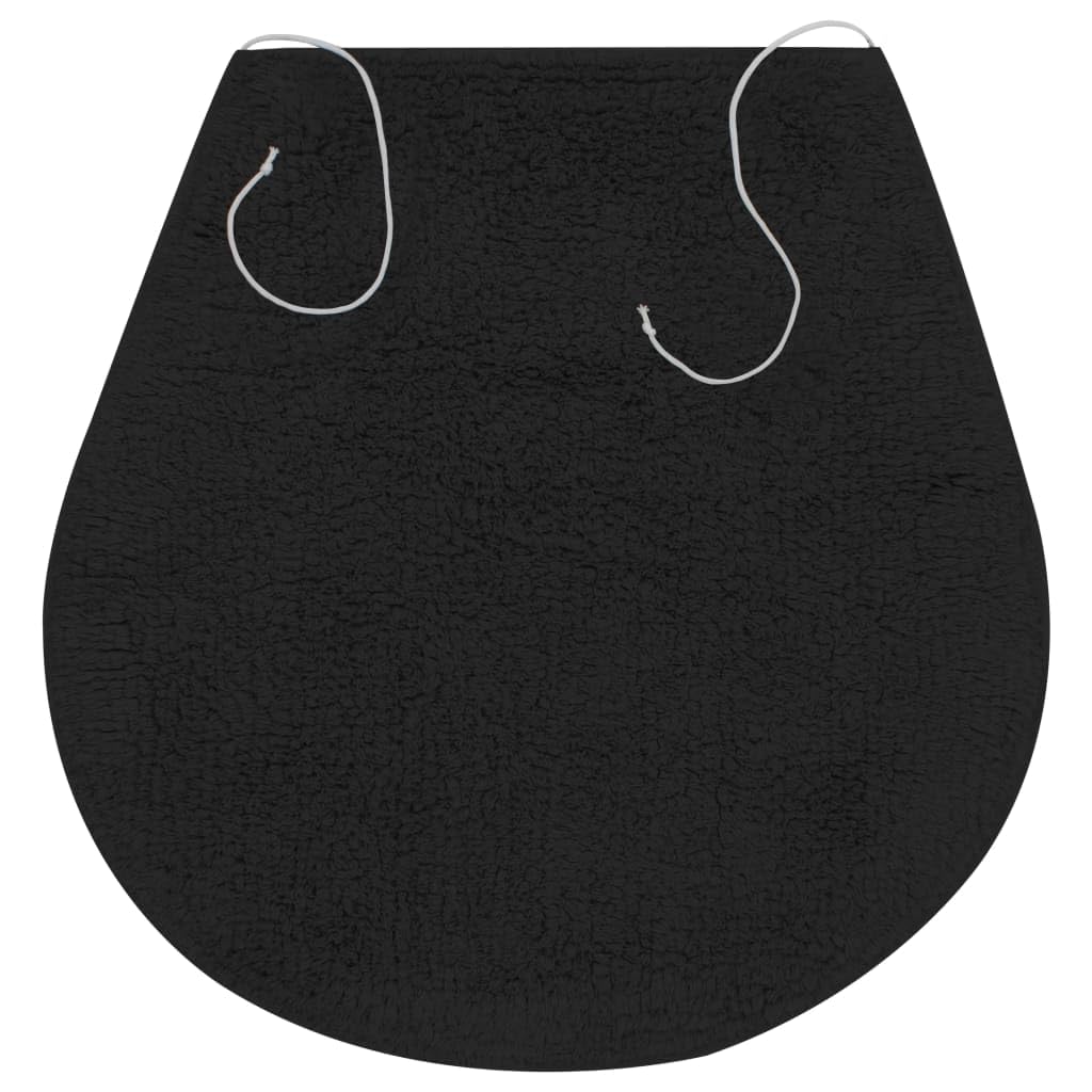 Set di 3 tappetini da bagno in cotone antracite, antiscivolo, assorbente, morbido, lavabile, per bagno, doccia, vasca da bagno, WC, comfort e sicurezza in bagno