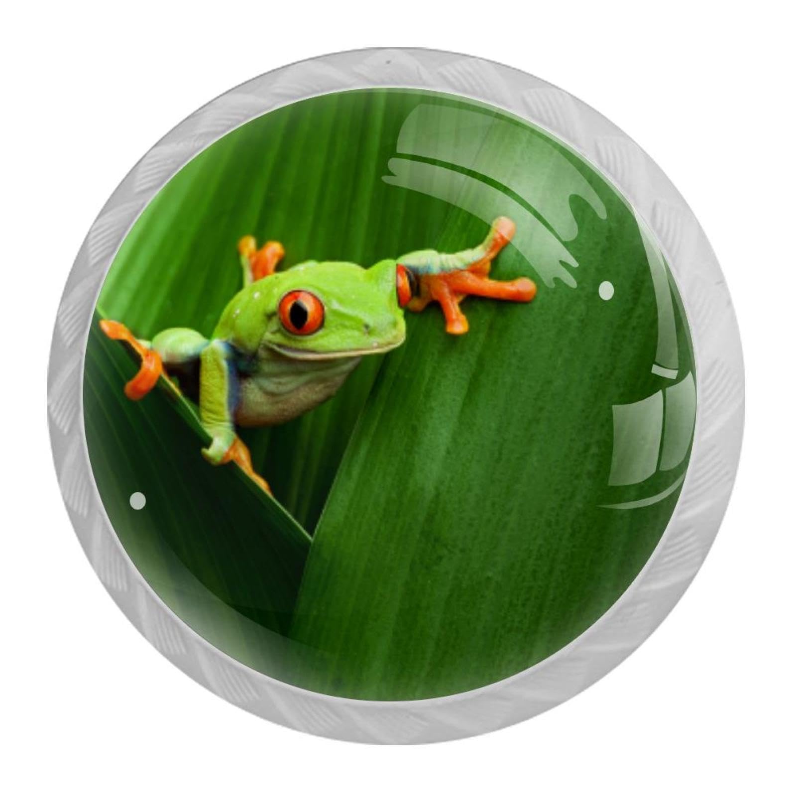 Tqmspg Multi20 4 Pieces Drawer Pulls Frog Door Knobs Dresser Handles For Kitchen Wardrobe Cupboard Hardware Furniture