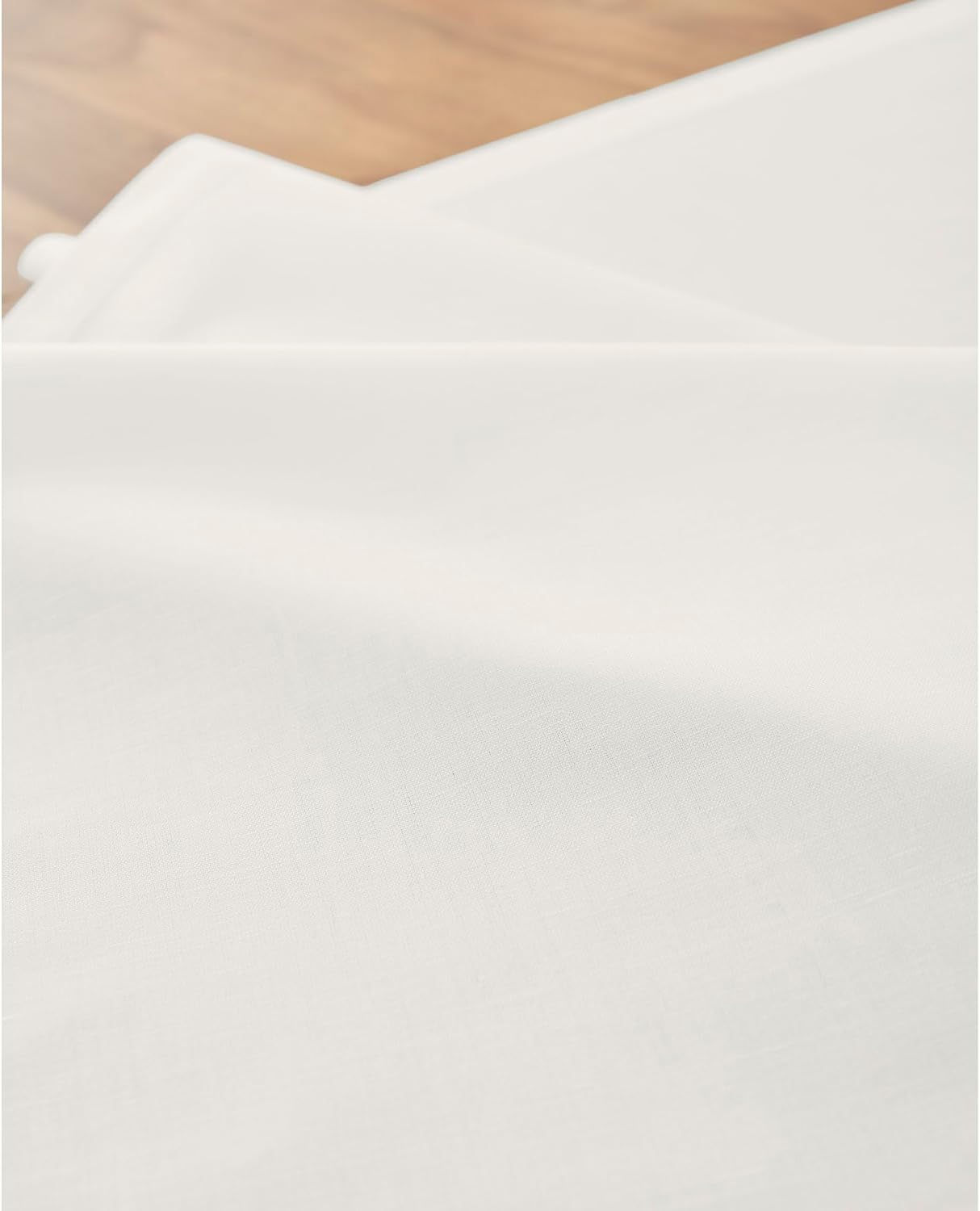 Solino Home White Cotton Linen Table Runner 90 Inches Long - Elegant Machine Washable Dining Table Runner 14x90 Inch for Spring & Summer Decor, Mother’s Day, Memorial Day & 4th of July - Dru