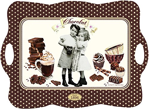 JD Diffusion 417CHOV Chocolatine Plateau Festonne Multicolore 53 x 38 cm Cover