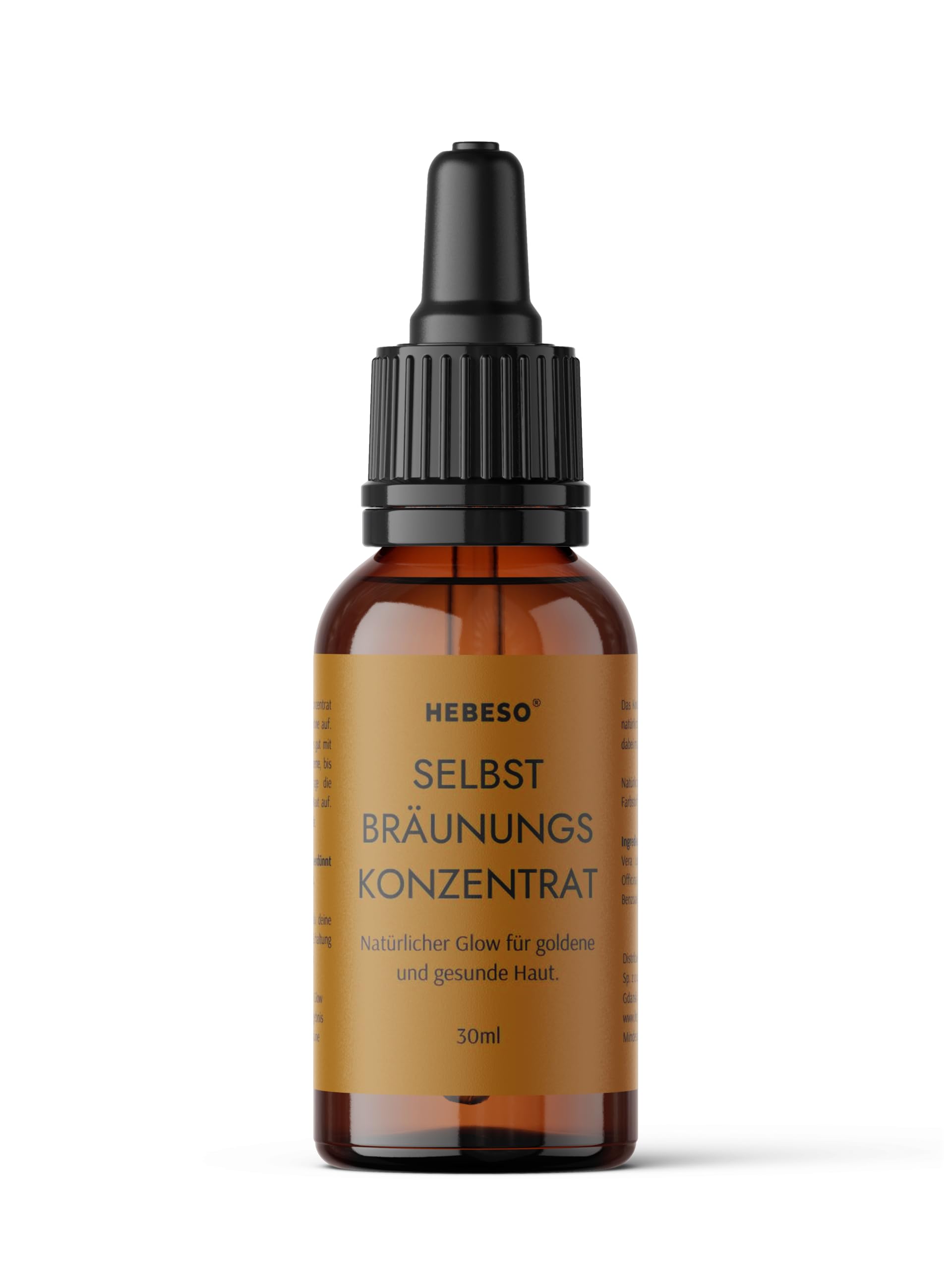 HEBESO Self Tanning Concentrate, Natural Tan for Mixing with Cream For All Skin Types, transparent, 30 ml (Pack of 1)