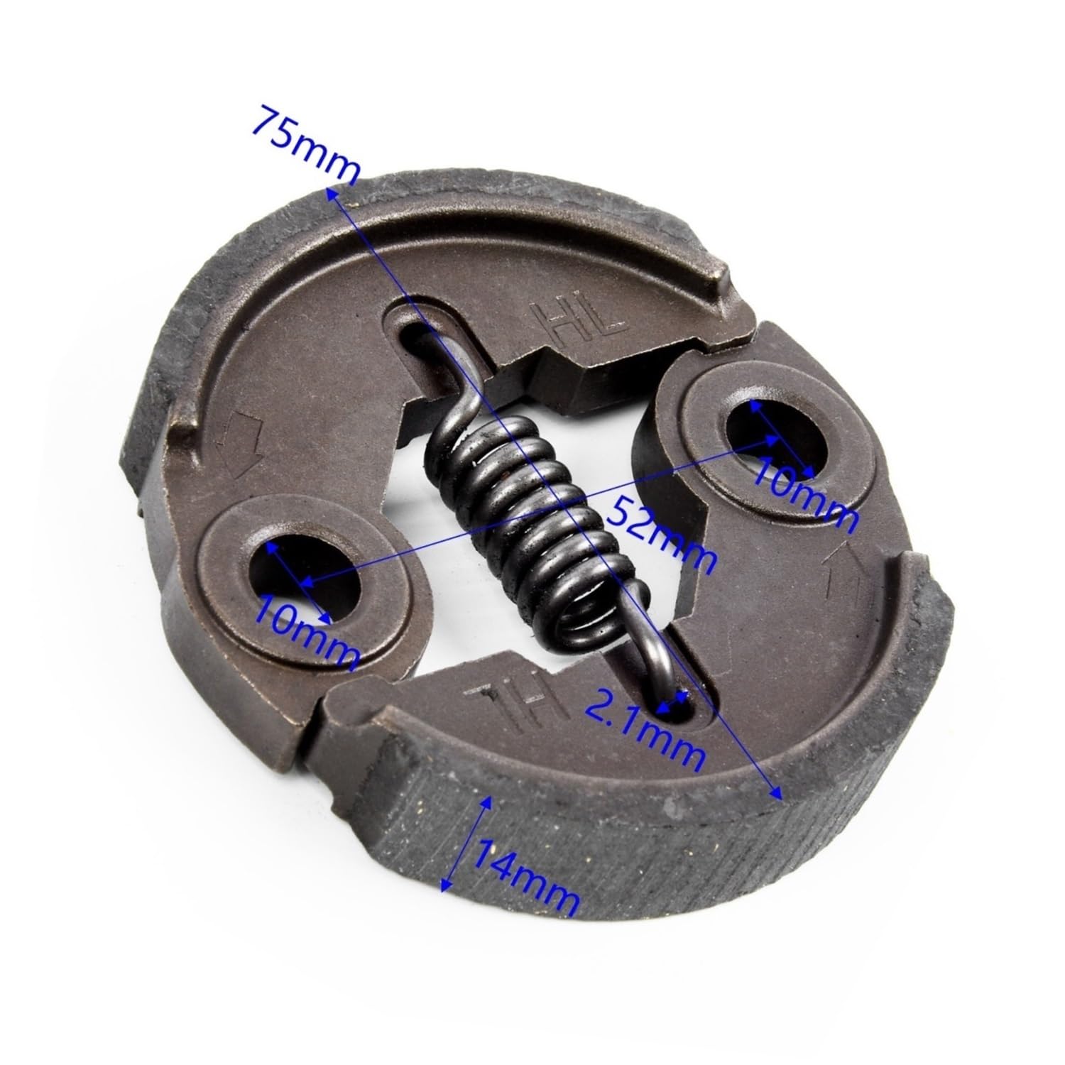 Conjunto de Resorte de Zapata de Embrague Duradero Apto for Motor de desbrozadora GX50 GX 50 de 4 Tiempos. Piezas de Motor. Repair Parts(5pcs Clutch)