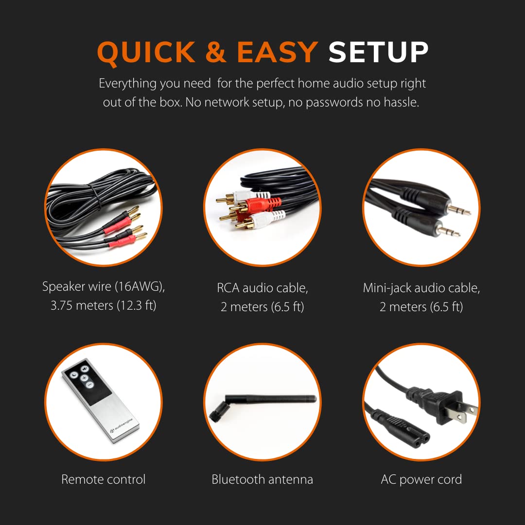 Audioengine A5+ Plus 150W Wireless Bookshelf Speakers Builtin Analog