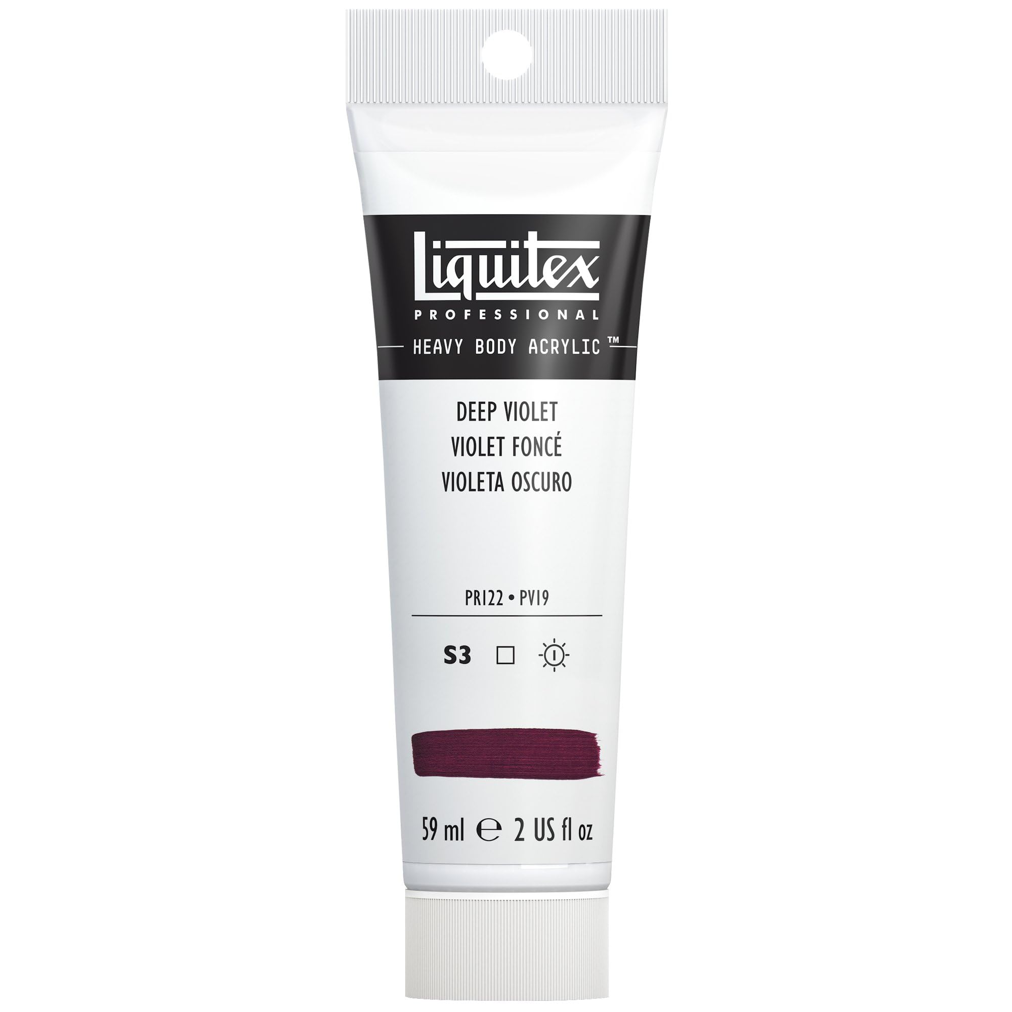Liquitex 1045115 Professional Heavy Body Acrylfarbe in Künstlerqualität mit ausgezeichneter Lichtechtheit in buttriger Konsistenz, 59ml Tube - Dunkelviolett