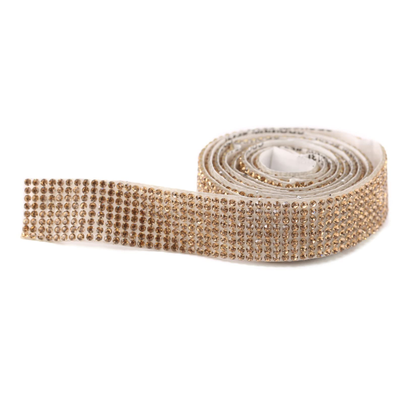 ACiyD 1 Yard Strasssteine Selbstklebend Glitzer Kristallband Band Kette DIY Strassband Trim für Autotelefon Dekorationen (Color : 27mm Crystal Yellow, Size : 1 Yard) (18mm Crystal Clear 1 Yard)
