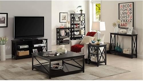 Miniatura 5 de Convenience Concepts Oxford, biblioteca de 3 estantes, Madera, Negro