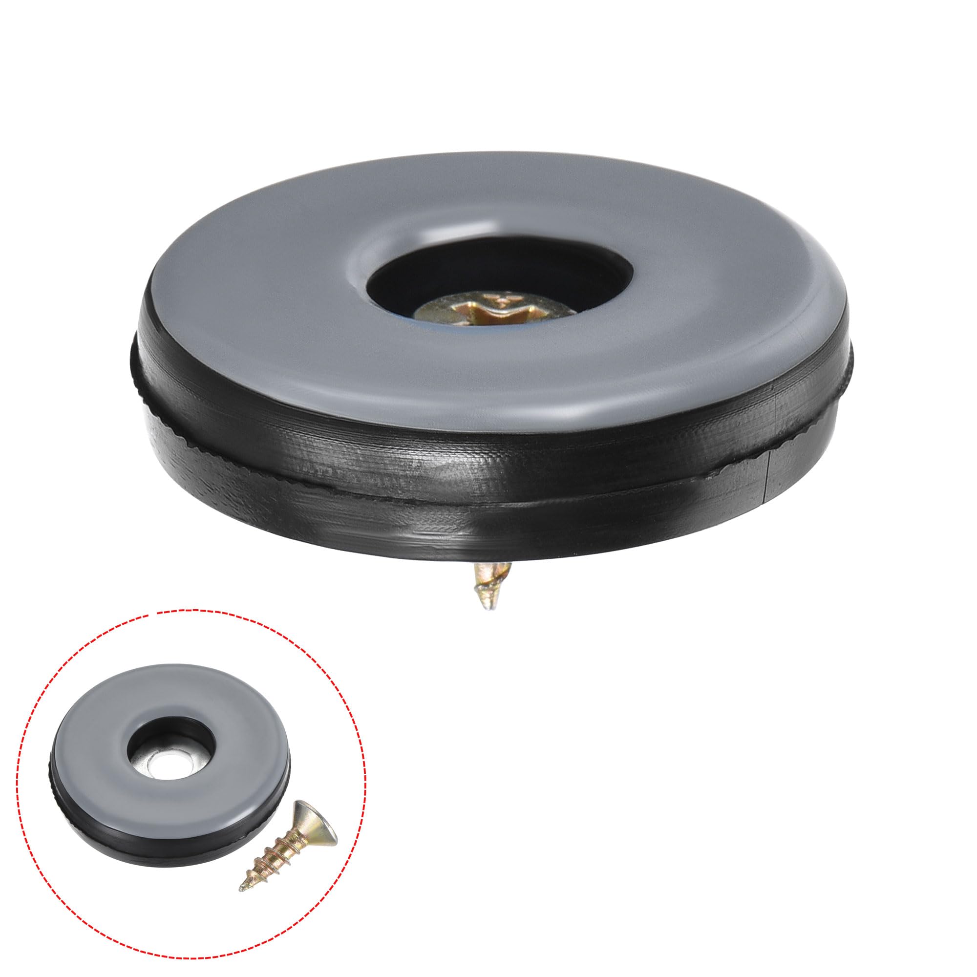 uxcell 30mm Furniture Feet Slider Glides Screw-in Chair Leg Protector Pads PTFE 12pcs — view 5