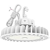 High Bay Led Lights 250W 35,000LM(140lm/w) 5000K CRI>80 1-10V Dimmable 5' Cable with 110V Plug Hanging Hook Safe Rope UL Listed High Bay Led Lighting for Stadium Exhibition Hall