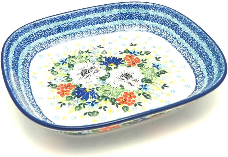 Polish Pottery Baker - Shallow Rectangular - Medium - Unikat Signature - U5156