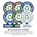 ATK - Etichette autoadesive in PVC per la gestione dei rifiuti - KIT OFFICE (MEDIO) - 6 etichette assortite 110x141 mm