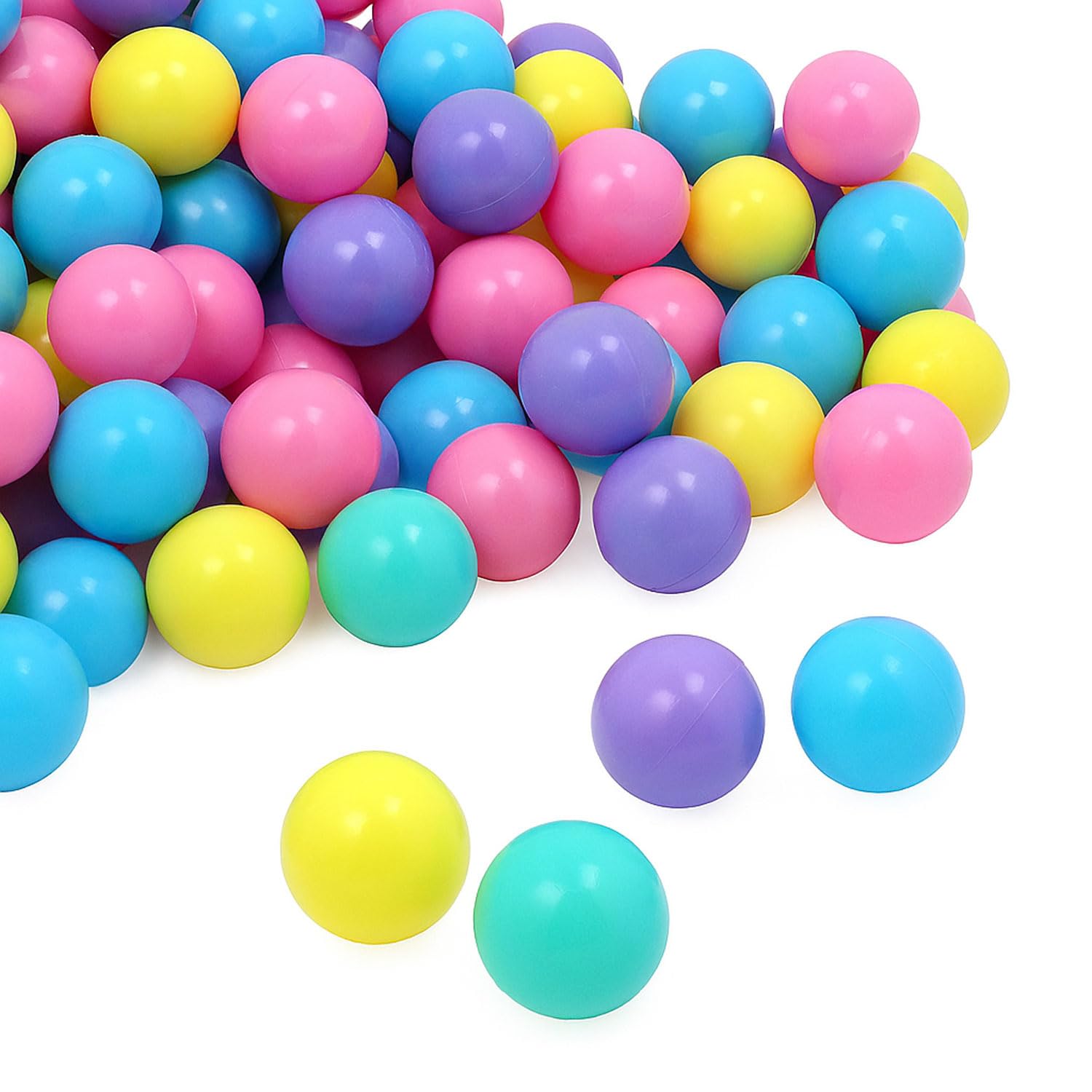 LittleTom Dès la Naissance : Balles pour Piscine a Balle pour Bébé - 7cm Boule Plastique Enfant Balle de Jeu - Boule pour Bebe Balles Plastique Boules pour Piscine à Boules Jeux pour Enfants