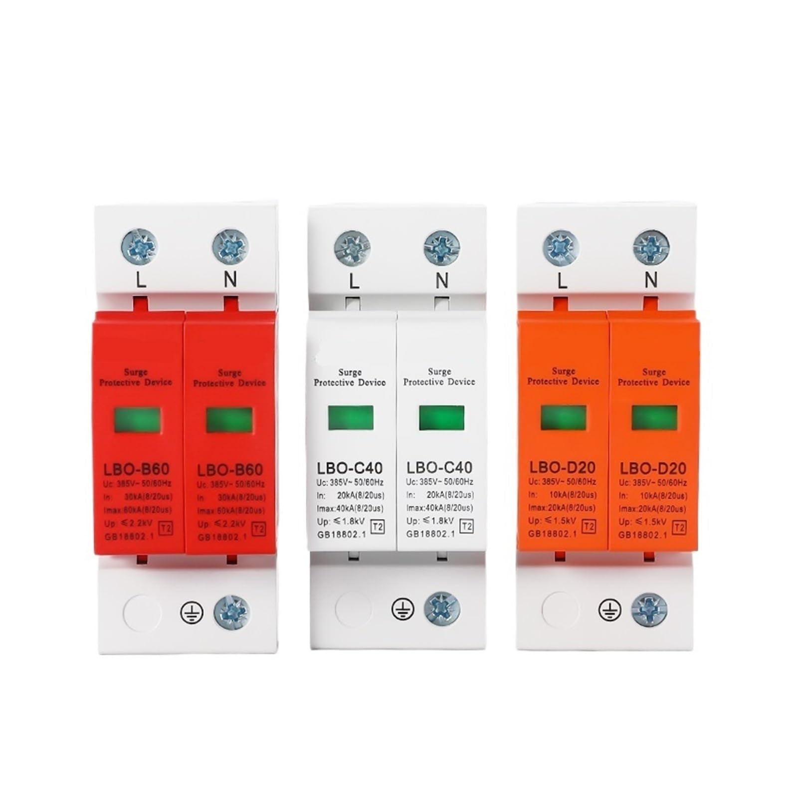 Protector contra sobretensiones y pararrayos 1 protector contra sobretensiones SPD 2P, dispositivo de protección contra rayos doméstico de distribución de CA de bajo voltaje, módulo de interruptor de