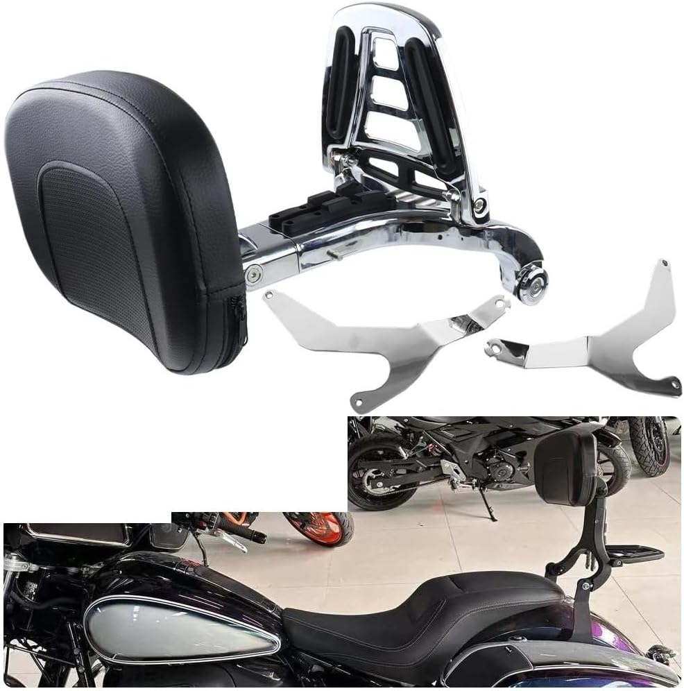 助手席背もたれ オートバイ用ブラックパッセンジャーバックレスト