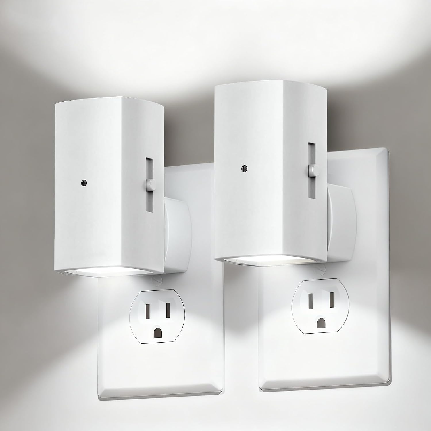 Brightown White Night Lights, 2-Pack Dusk-to-Dawn