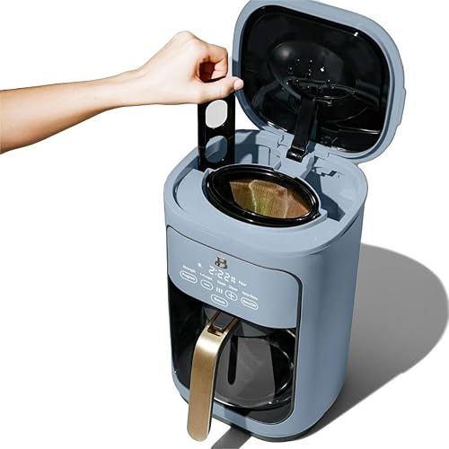 Miniatura 9 de Hermosa cafetera programable de 14 tazas, pantalla táctil, 1200 W, control de fuerza de preparación, mantener el calor, pausar y servir, jarra de
