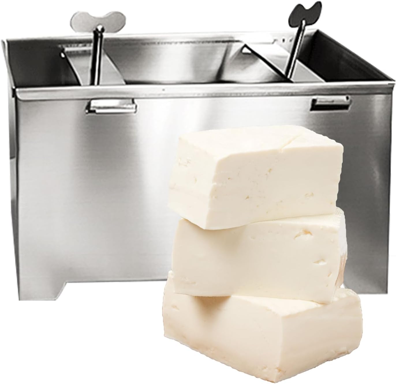 豆腐メーカー - 水切り穴付きステンレス製調整可能 | 絹ごし豆腐プレス型 大豆食品用 | 調理用 食品準備 手作りチーズ ベジタリ