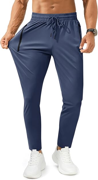 Mens Sweatpants Joggers with Zipper Pocket