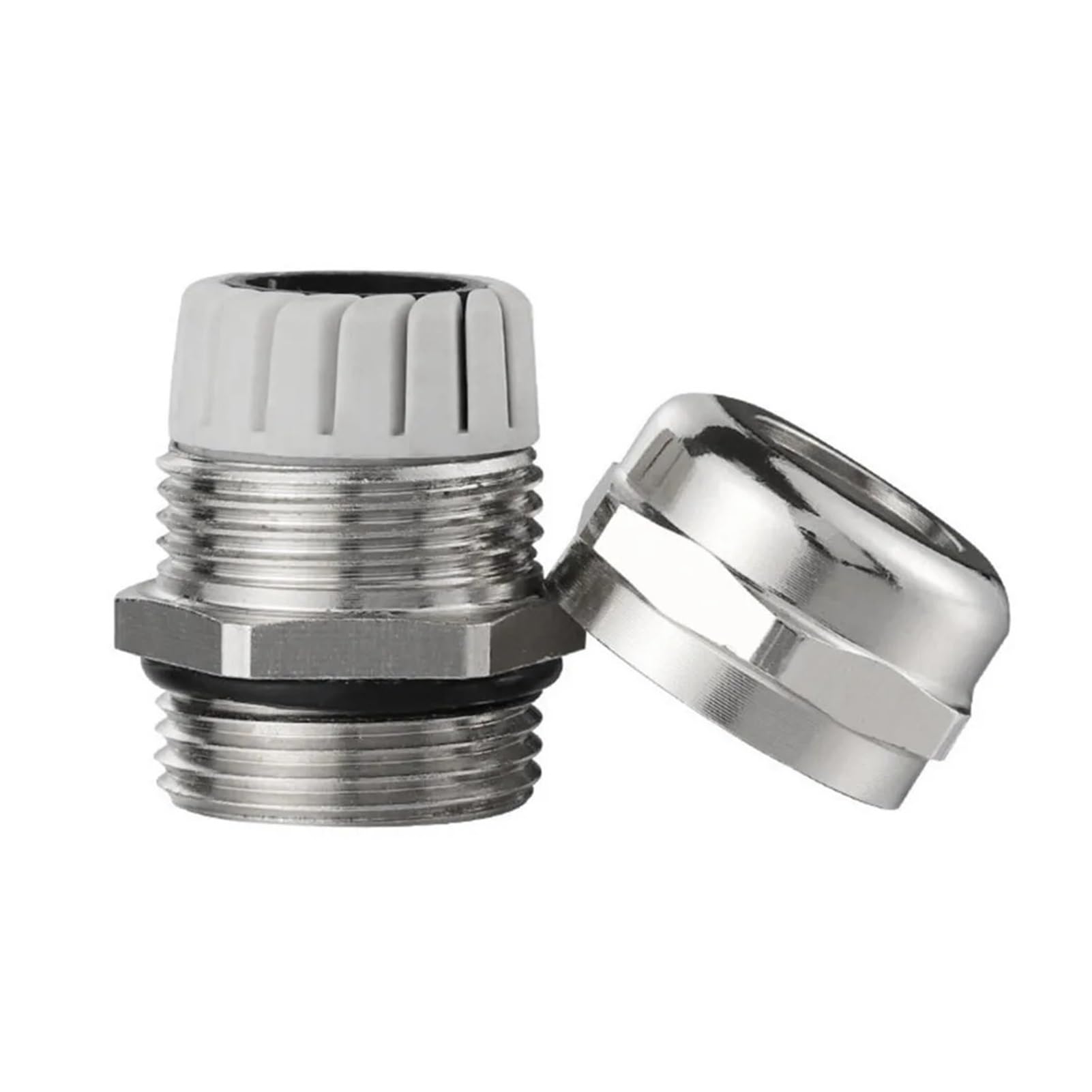 10 Uds conector de glándula Cable impermeable IP68 304 acero inoxidable métrico for 3-6,5mm 4-8mm(M32x1.5 fit 22-15mm)