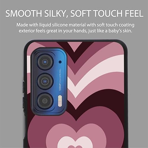 Miniatura 5 de Funda diseñada para Motorola Moto Edge 2021Edge 5G UW, rosa y morado con corazón de amor, café con leche, San Valentín, diseñado para Moto Case para