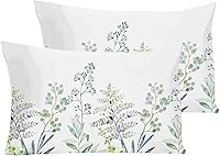 Vista 34 de YIYEA Juego de 2 fundas de almohada estándar de microfibra ultra suave de doble cepillado, fundas de almohada estándar, fundas de almohada florales