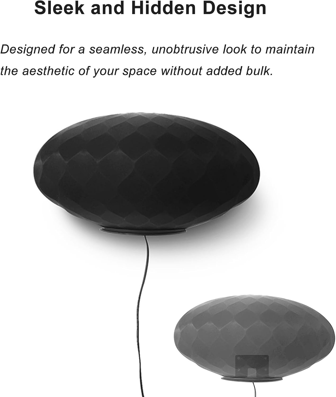 Wall Mount Bracket Compatible with Bowers & Wilkins Formation Wedge Bluetooth Speaker, One-piece Mold, Sturdy Thick Metal Stand, Black