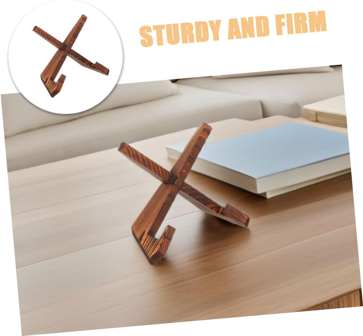 Generic 2pcs Recipe Book Stand Holder Wooden Document Holder for Kitchen Classroom Versatile Music Score Display Rack Space Saving Design Modern Aesthetic for Home Decor