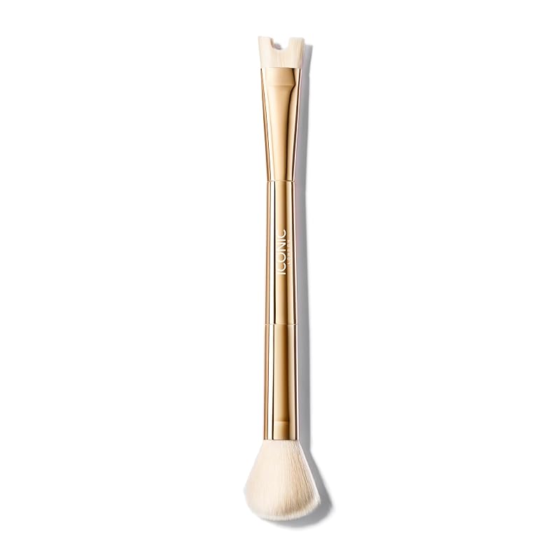 Pincel Duo de Precisão para Contorno ICONIC LONDON, D ponta dupla, dourado, 1 unidade