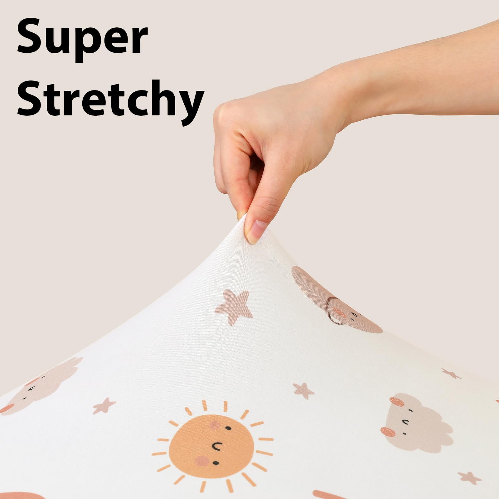 FIEMOL Next to Me Crib Sheets 85x51cm Fitted, 3 Pack Baby Cot Sheets - Image 4