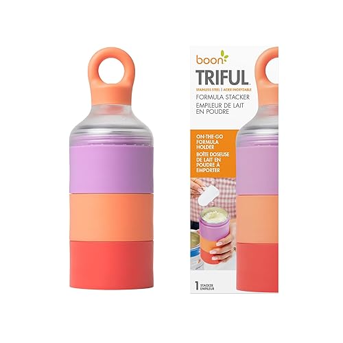 Boon Triful - Dispensador de fórmula para bebés sobre la marcha, recipientes aislados de acero inoxidable con diseño apilable, apto para