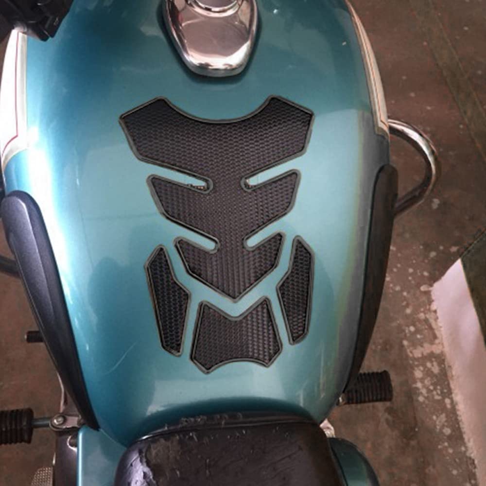 Autocollant De Protection Pour Réservoir De Moto 3D - En Caoutchouc, Motif Chevrons - Dimensions 21x13 Cm - Étanche, Antidérapant - Couleur Jaune (et Autres)