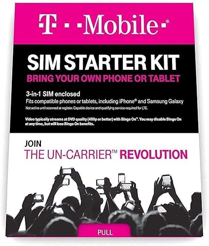 Miniatura 3 de Paquete de 2 tarjetas SIM oficiales auténticas de T-Mobile Micro/Nano/Standard GSM 4G/3G/2G LTE Kit de inicio prepago/pospagado sin activar, datos