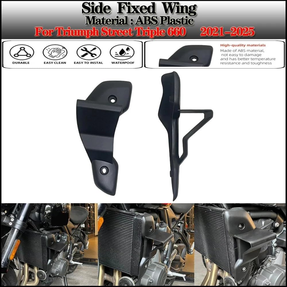 Przednie Aerodynamiczne Winglety Pasuje do Triumph Trident 660 2021-2025 Spoiler motocyklowy owiewka boczna aerodynamiczny Winglet puszczania samolotów