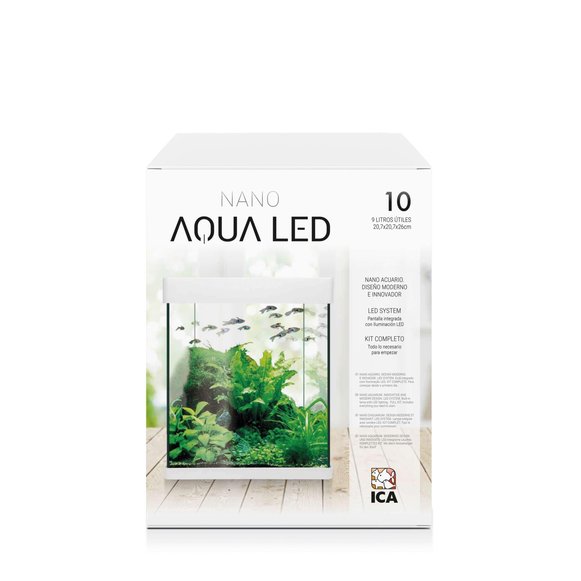 Mobile Per Acquario Nano ICA Aqua-LED Crystal - Tavolo 100x20.8 Cm, Base 40x40 Cm | Supporto Per Acquari